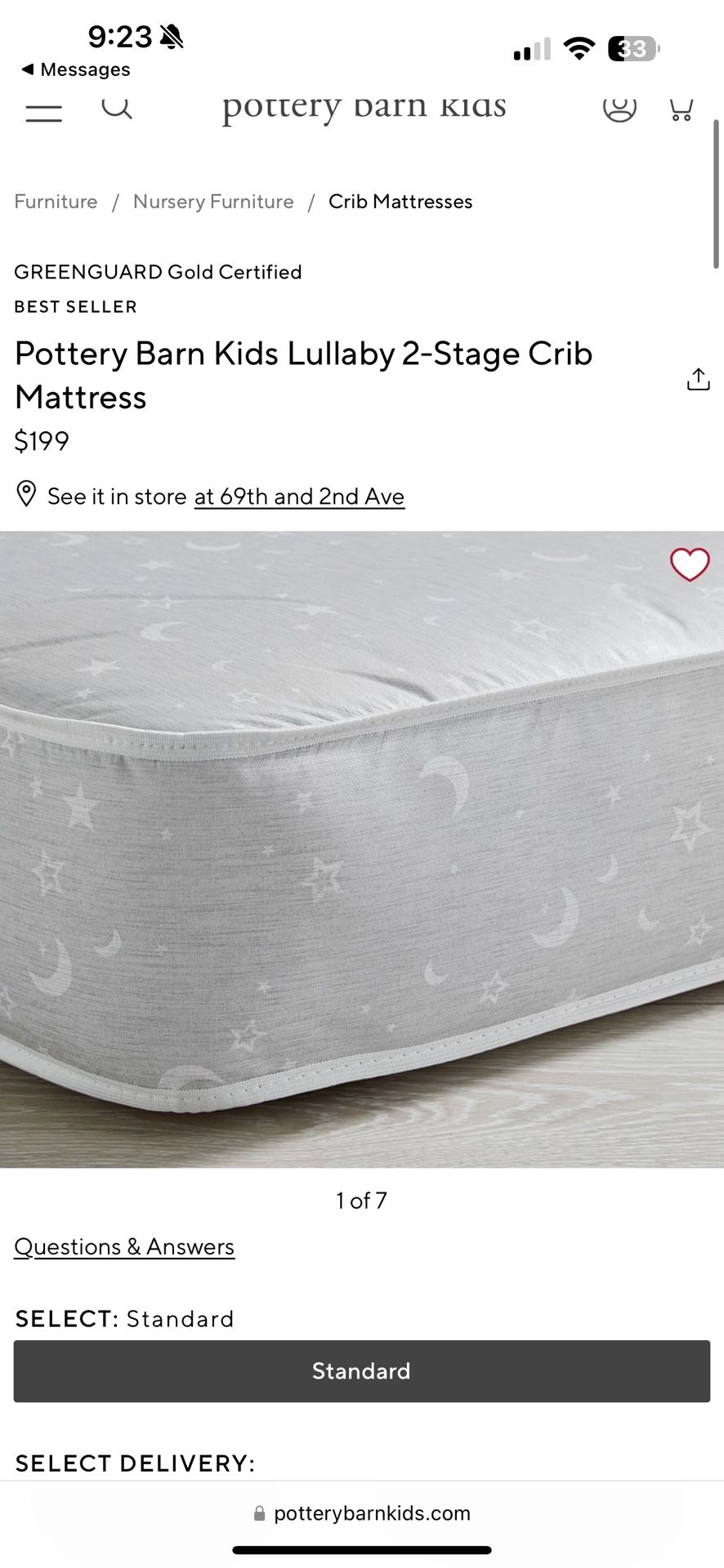 Pottery Barn Kids Lullaby Stage Crib Mattress