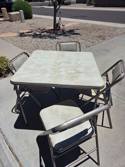 Vintage Samsonite Card Table And Chairs Retro mid century Style 8775
