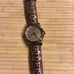 Guess Leather Band Imprinted Stone Look