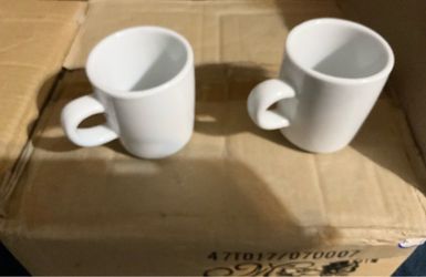 New box of 36 white glass drink ware cups