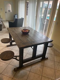 Big Restoration Hardware style dining table