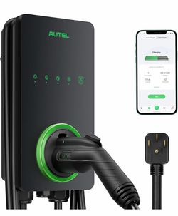 Autel Level 2 EV Charger 40 Amp Home Smart AI Electric Vehicle (EV) Charger, Wi-Fi and Bluetooth Enabled EVSE, with in-Body Holster and 25-Foot Cable 