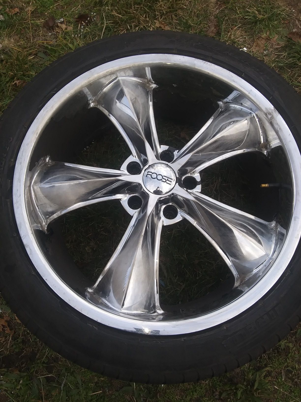 I have four rims and tires Foose wheels fit Chevy 4 rims 18 inch for Mustang brand