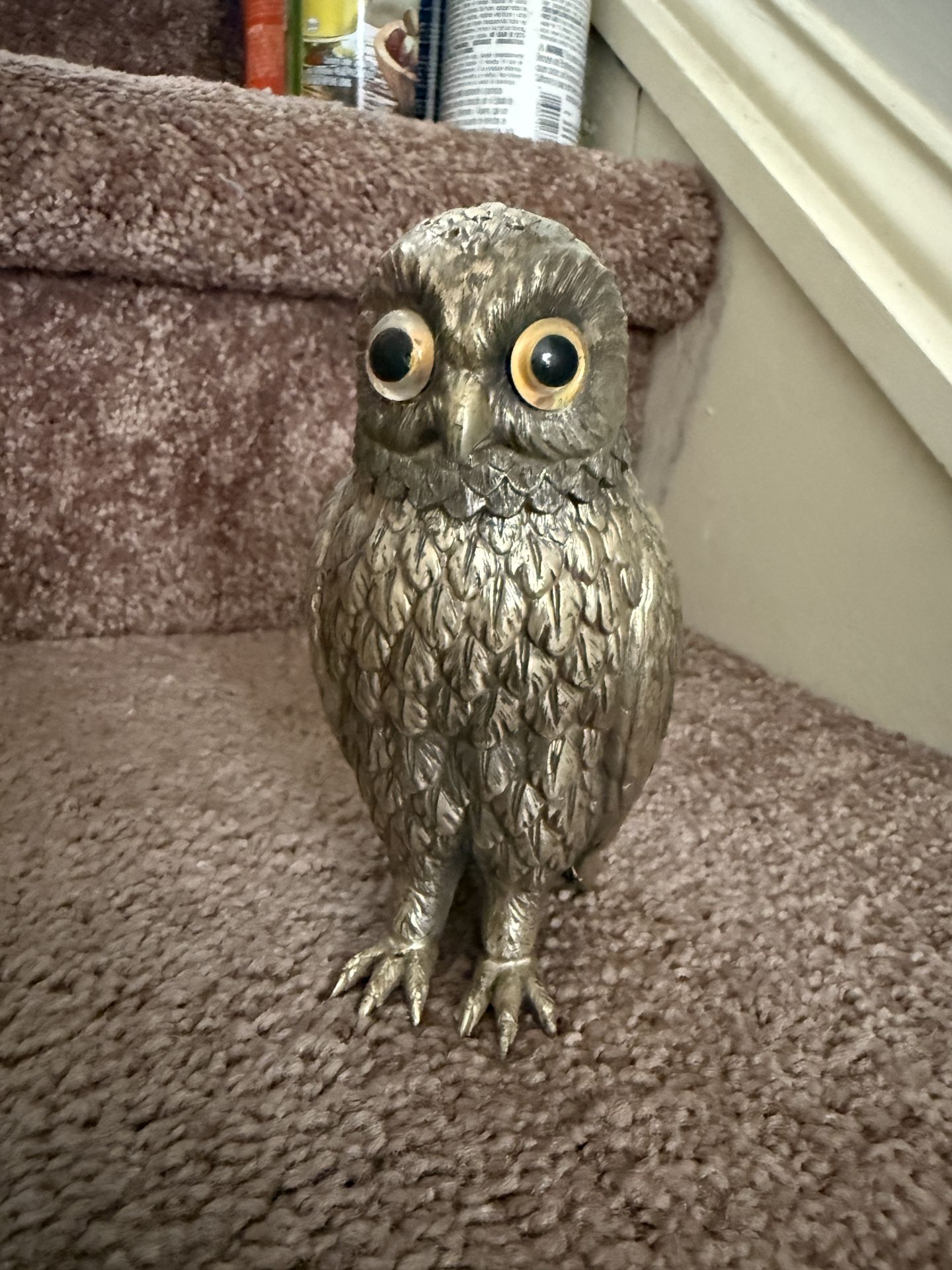Vintage Metallic Owl  