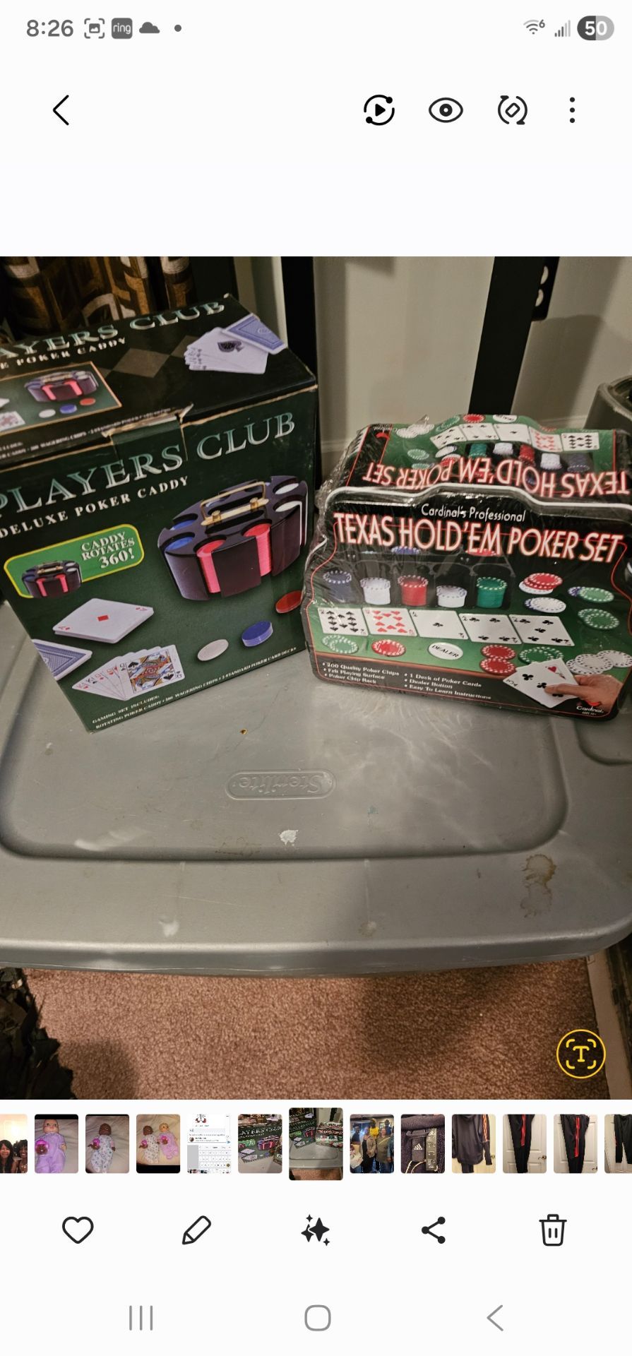 Texas Hold Em Poker Set And Deluxe Chip Caddy