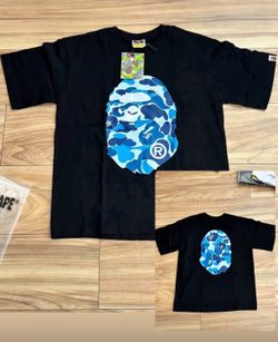 Black and blue bape shirt