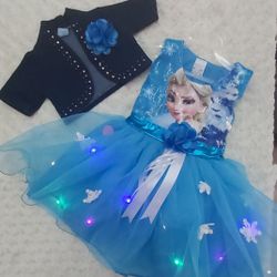 Elsa  dress w/ lights 