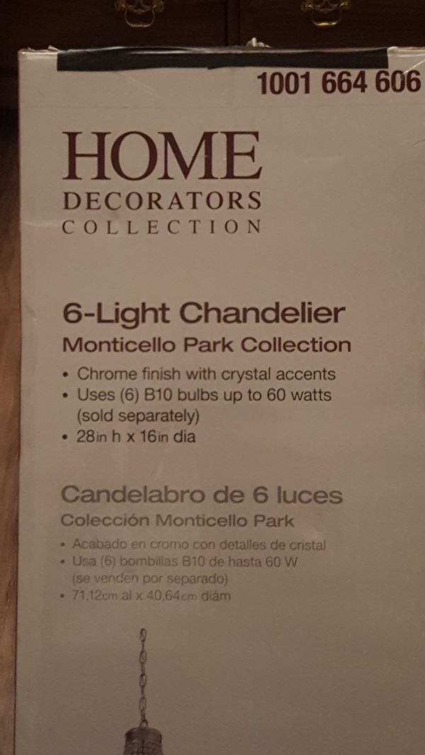 Home Decorators Collection 6 Light Chrome Crystal Chandelier For Home Decorators Collection 6 Light Chrome Crystal Chandelier For In Aberdeen Wa Offerup