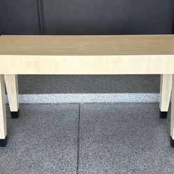 Beautiful modern or contemporary light wood console table or desk. 53.75x18 inches  29 inches tall