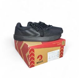 BILLY Kids CS Sneaker Low Top All Black Adaptive Size US 4M NEW WITH BOX