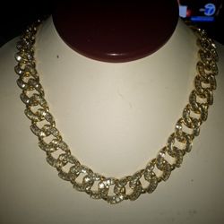 Brass Chain With Qz Diamonds