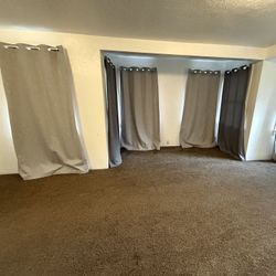 Thermal Blackout Curtains – 6 Panels + Hardware (Light & Dark Gray)