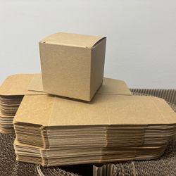 Paperboard Kraft Craft Gift Boxes 3” Cube - Qty 50