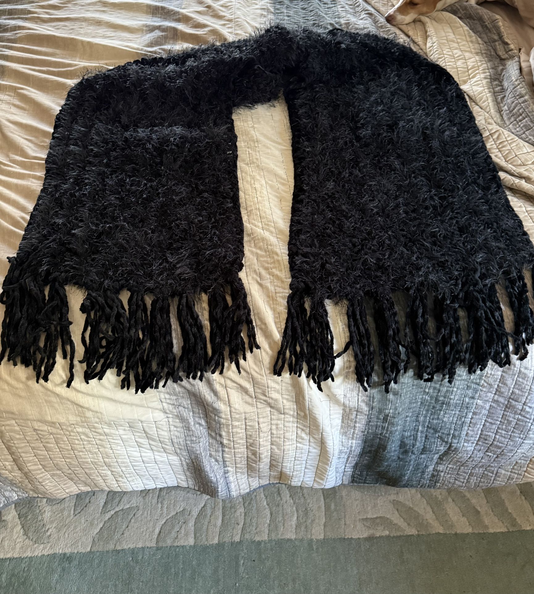 A Hand Crocheted Scarf/shawl for any occasion .