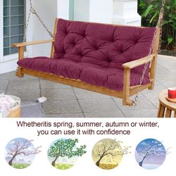 Porch Swing Cushions with Backrest, 2-3 Seater Waterproof Bench Pad Cushions, Thicken 4" Outdoor Swing Cushions, for Outdoor Patio Garden Furniture (5