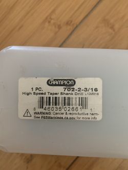 Champion HS #5 TS Drill (702-2-3/16)