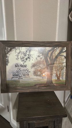 Personalized Family Name Framed Wall Art - Surname Munoz