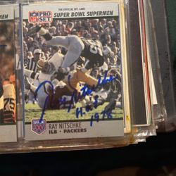 Ray Nitschke Signed 1990 Pro Set Super Bowl Card