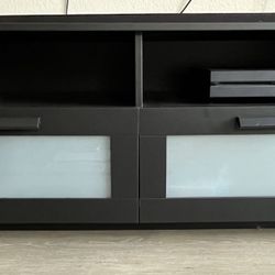 IKEA Black TV Stand / TV Bench – 2 Drawers – Great Condition – $50