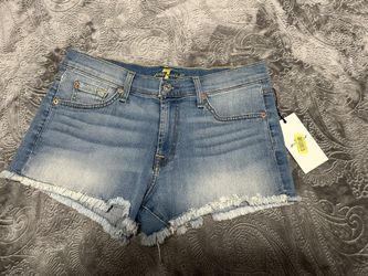 Brand New 7 for All Man Kind Denim Shorts Size 27
