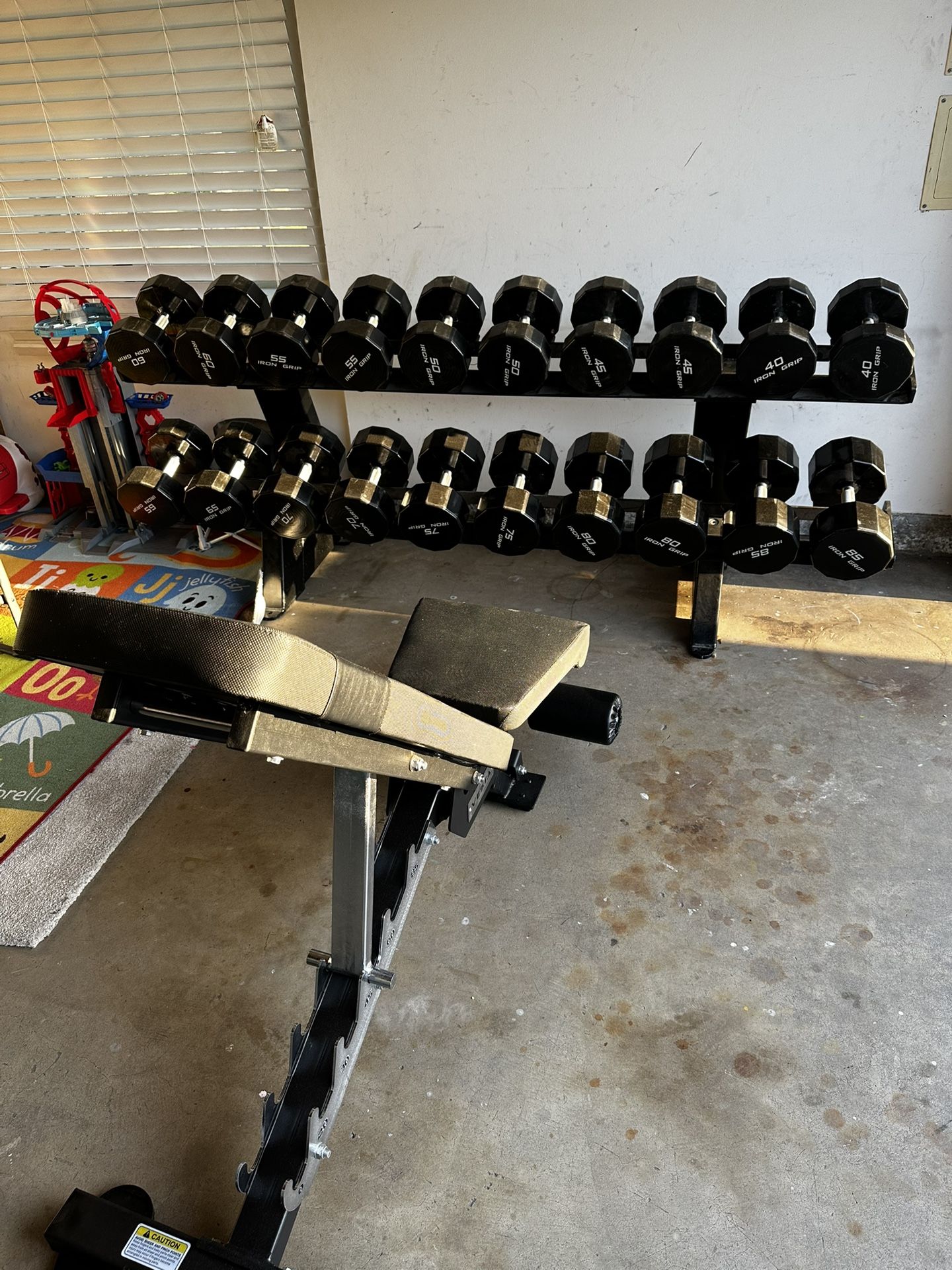 Iron Grip Dumbbells 40-85lbs