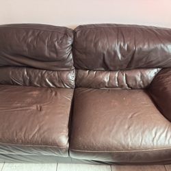 Leather Sofa & Chairs