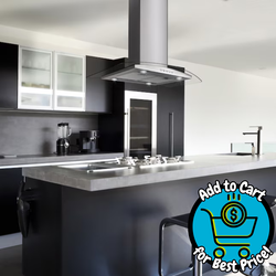 AKDY 30 inch Convertible 343-CFM Stainless steel Island Range Hood