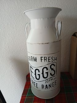 Farmhouse Decorative Metal Milk Can