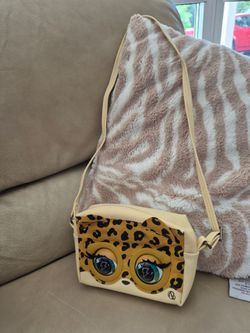Leoluxe leopard pets purse interactive