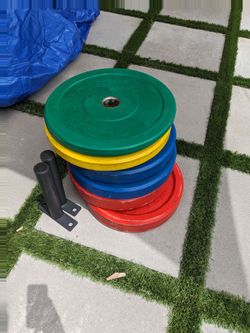 X Training colored weighted plates