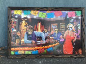 LINDO CUADRO MADERA RÚSTICA HECHO EN MEXICO 🇲🇽 MIDE 36 x 24