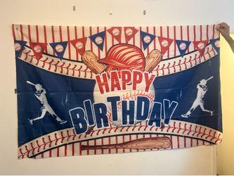 Baseball birthday sign
