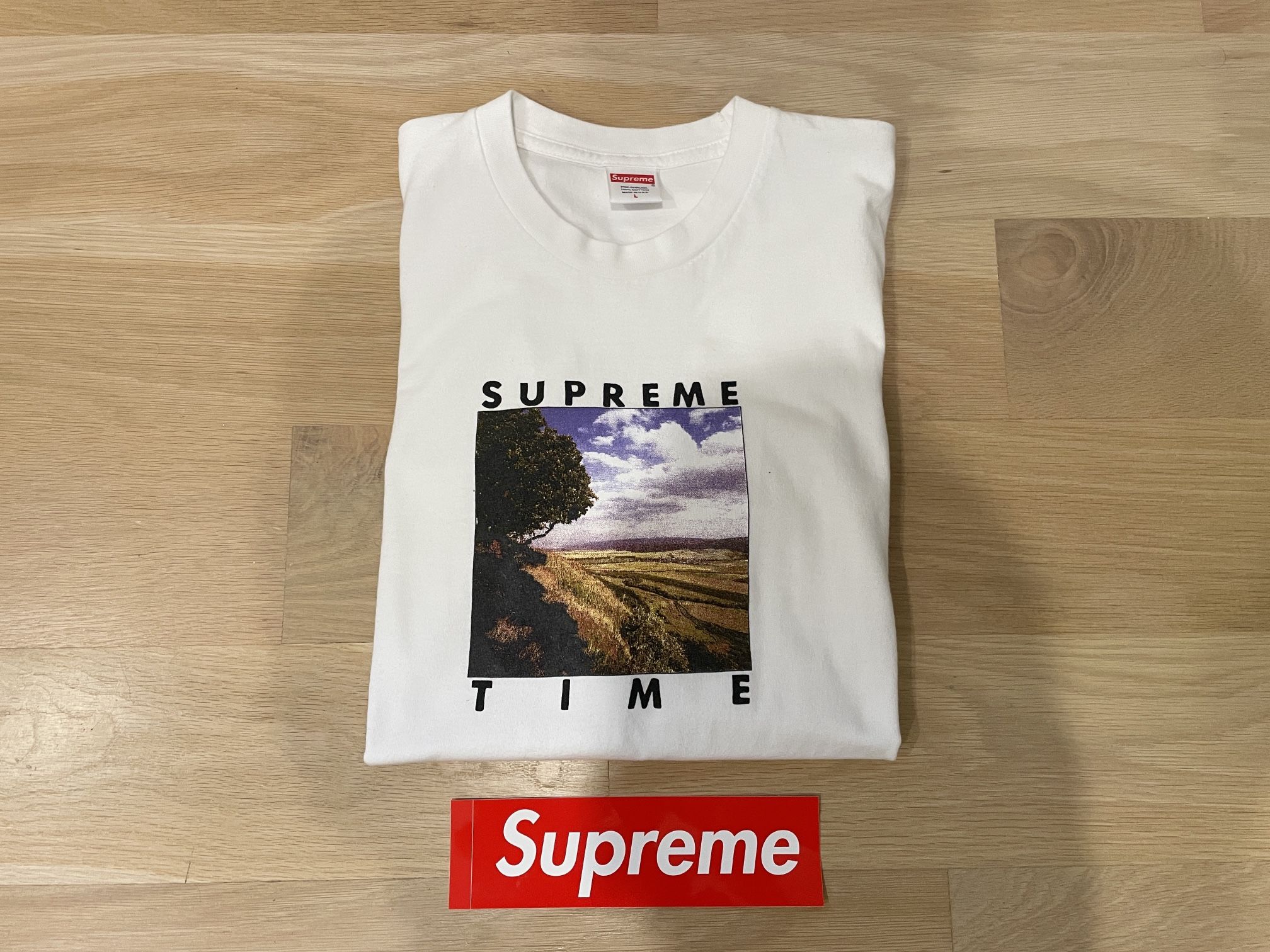 Supreme Time Tee White Large