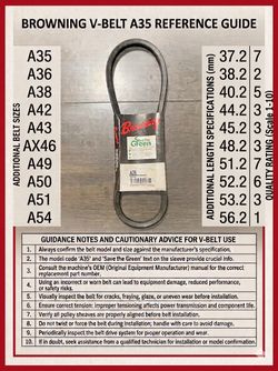 Browning A35 V-Belt