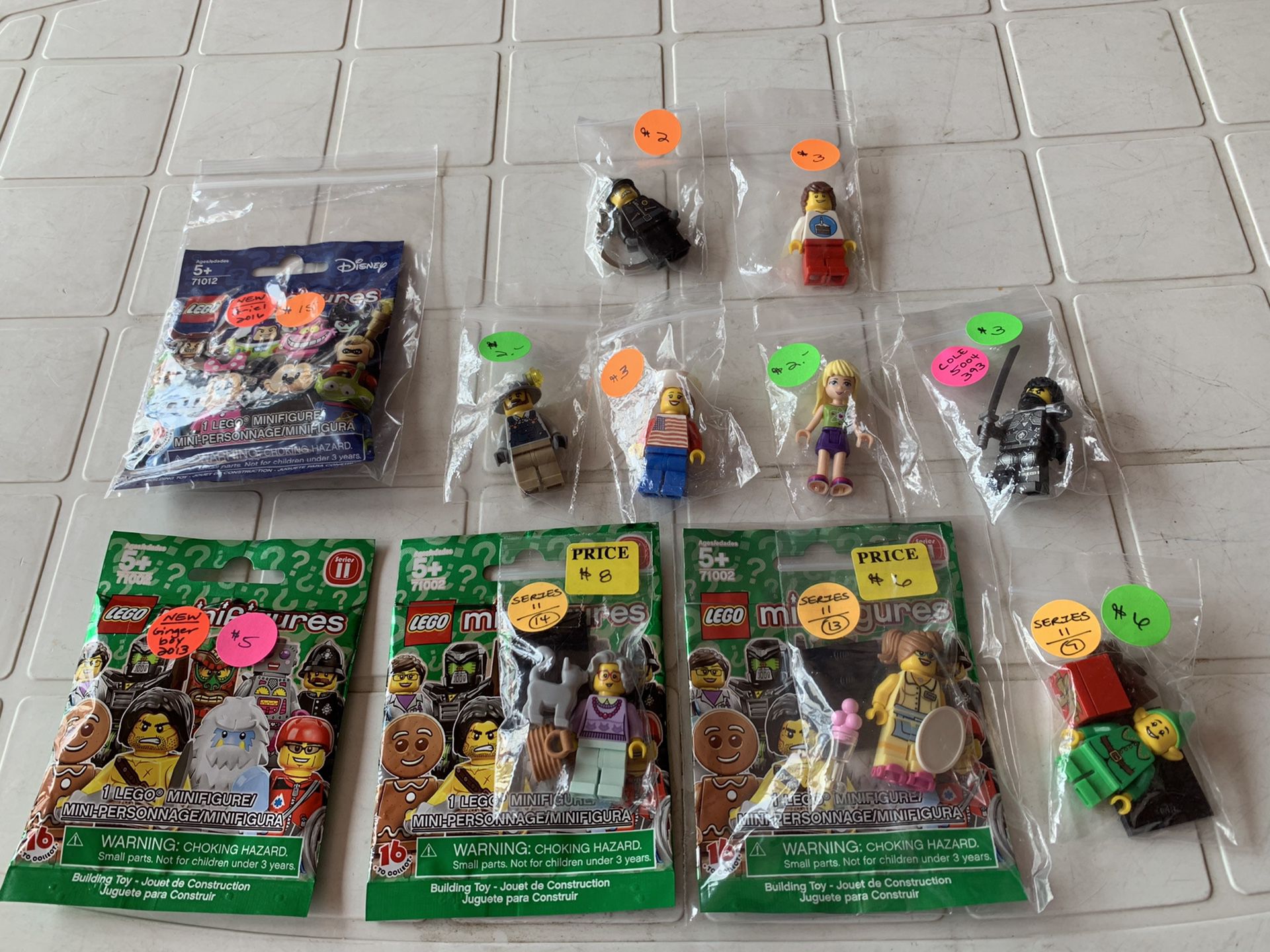 LEGO Minifigures $2 - $15 each or All for $40 Includes 1 keychain figure.