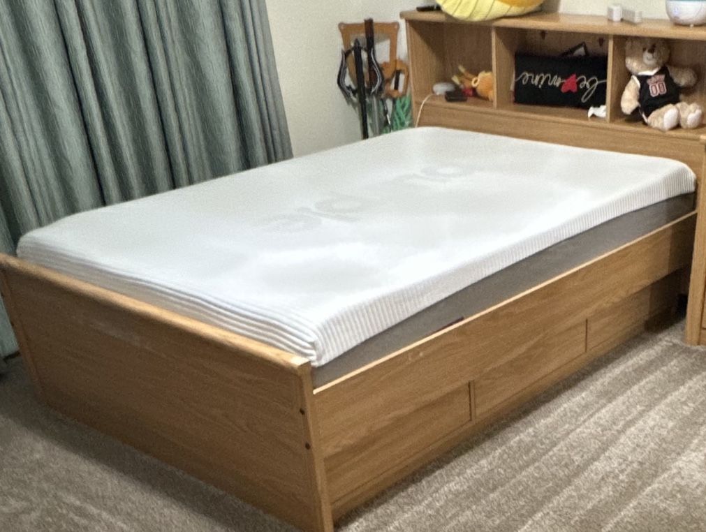 Wooden bed frame