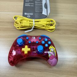 Nintendo Switch Rock Candy Peach Wired Controller 