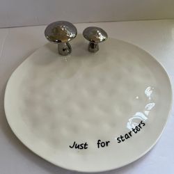 Pampa Bay Porcelin With Platinum Mushroom Starter Plate