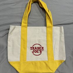 Trader Joes Mini Tote Bag Yellow