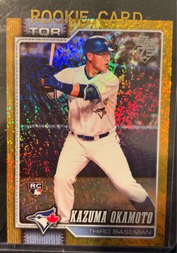 Rare 2026 Topps Kazuma Okamoto RC Gold Diamante Foil /50 #443 – 47/50