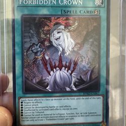 Yugioh card forbidden crown holo 👑