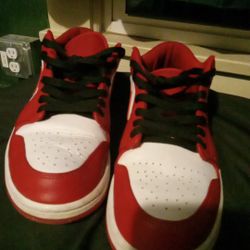 Authentic Air Jordan 1 Retro Lows Used Red Black White