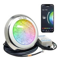 Smart Pool LED Pool Lights for Inground Pool, Wall Mounted, Color Changing with Remote - 75ft Cable, Works with Remote or Phone App - iOS/Android Comp