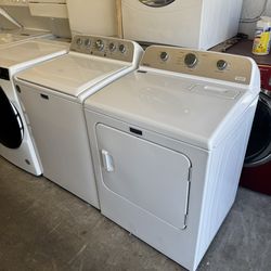 Used Maytag Washer and Gas Dryer Top Load Agitator  Big Capacity