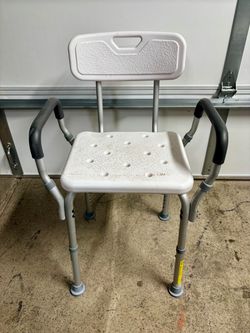 Shower chair adjustable backrest bathtub