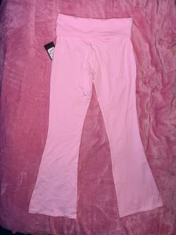 Pink flare pants