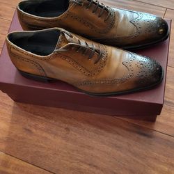 To Boot Duke Burnished Calf Wingtip Shoes - Size 7