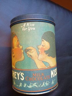 Hershey's A kiss for you tin cannister