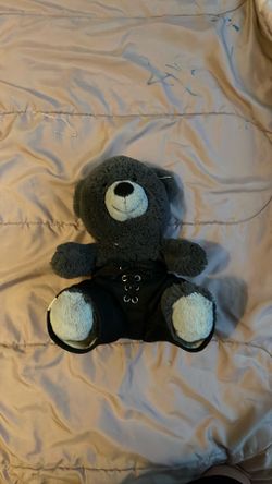 Grey Teddy Bear With Black Pants For Kids!