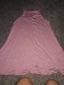 Vibe striped pink and white shirt, medium